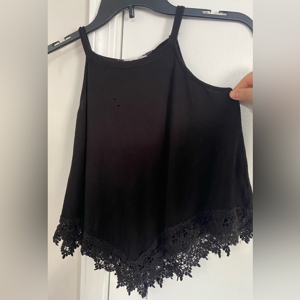 Black lace tank top